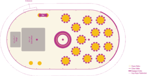 Sperry_Tent_Layout__14m x 26m Sperry with round circular tables