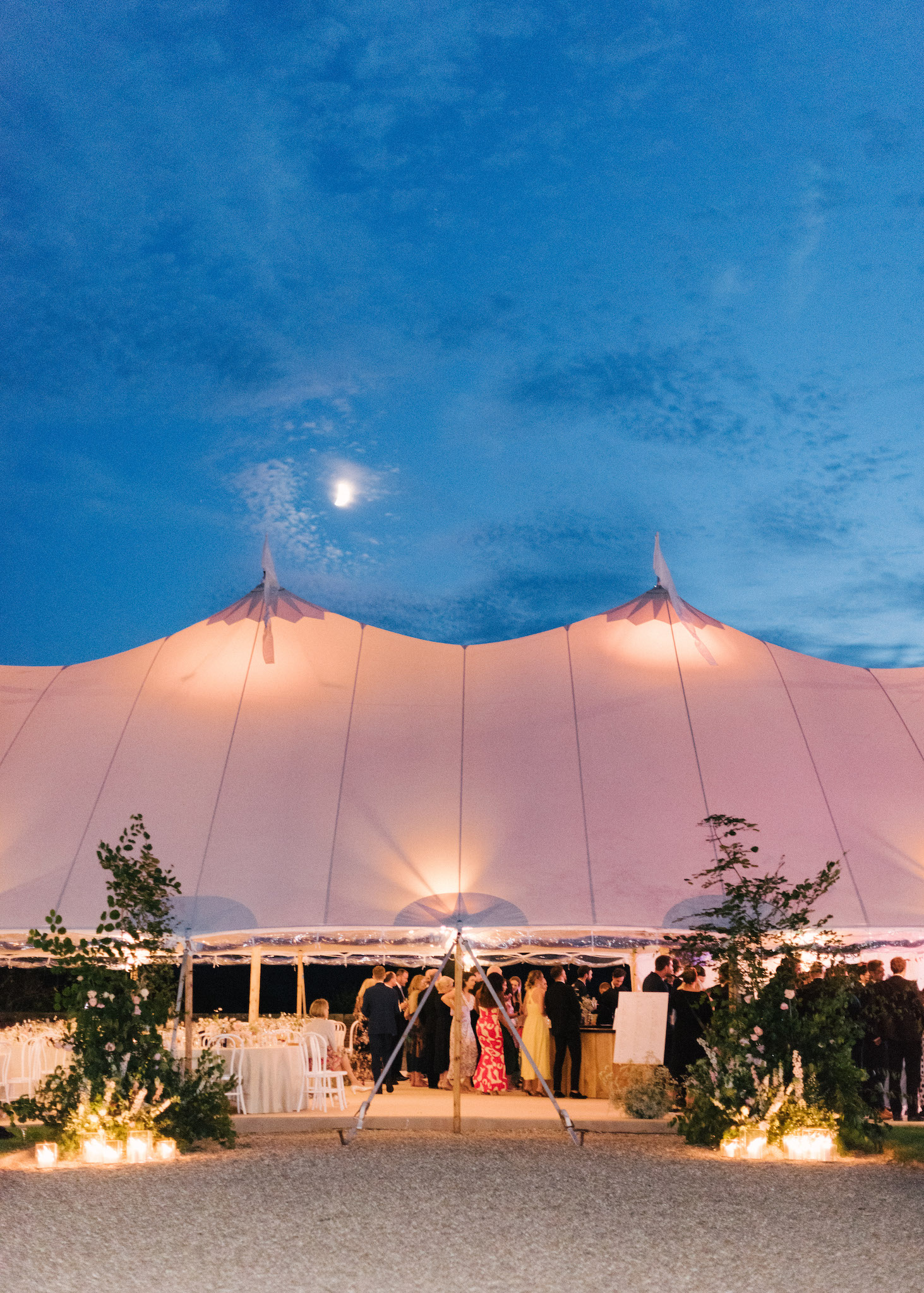 Sperry Tent Exterior, planned by Katrina Otter Weddings, with Aelisabet Flowers & The Sail Tent Company