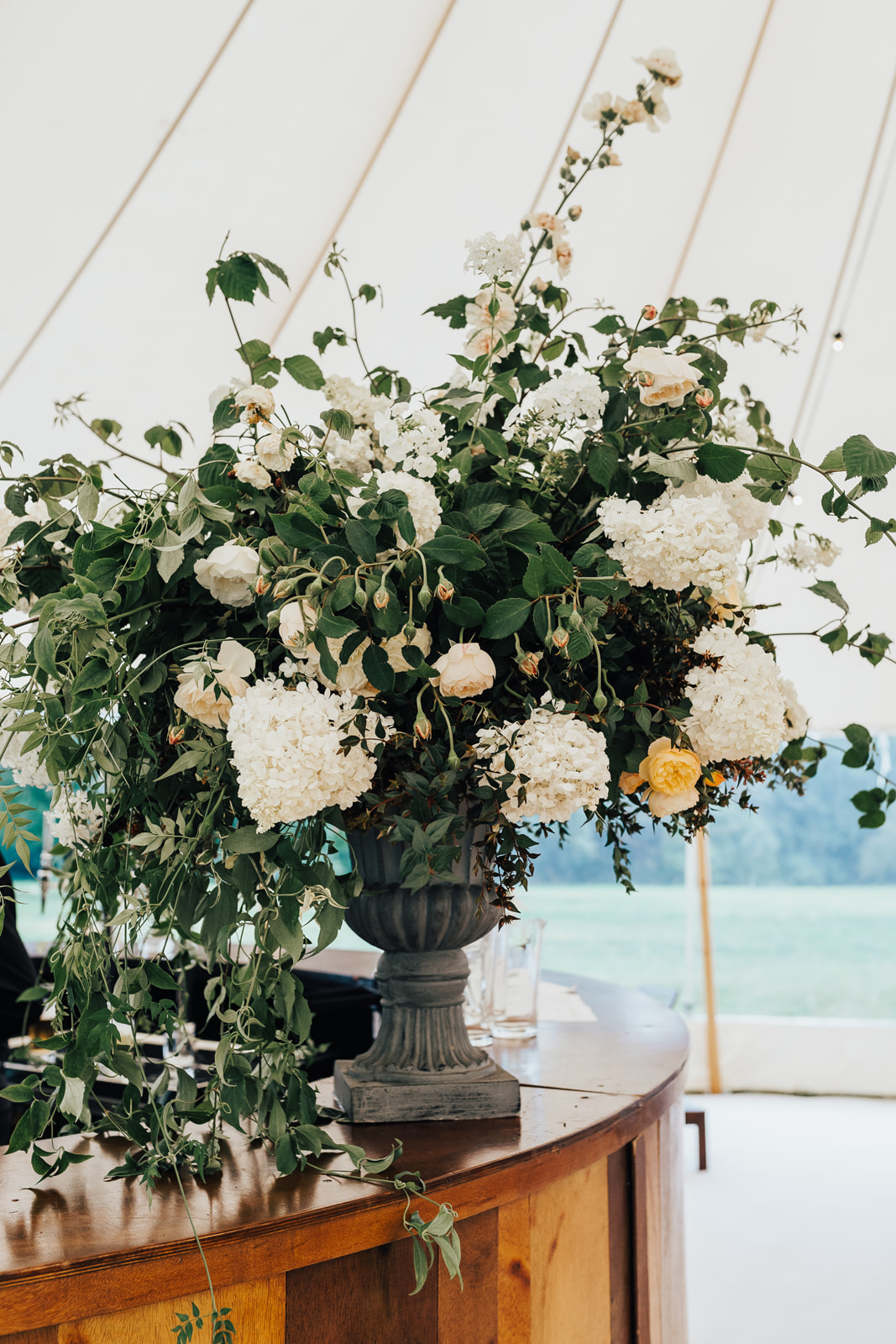 Lora & Daves Garden Sperry Tent Wedding florals: Images by Rebecca Carpenter Photography
