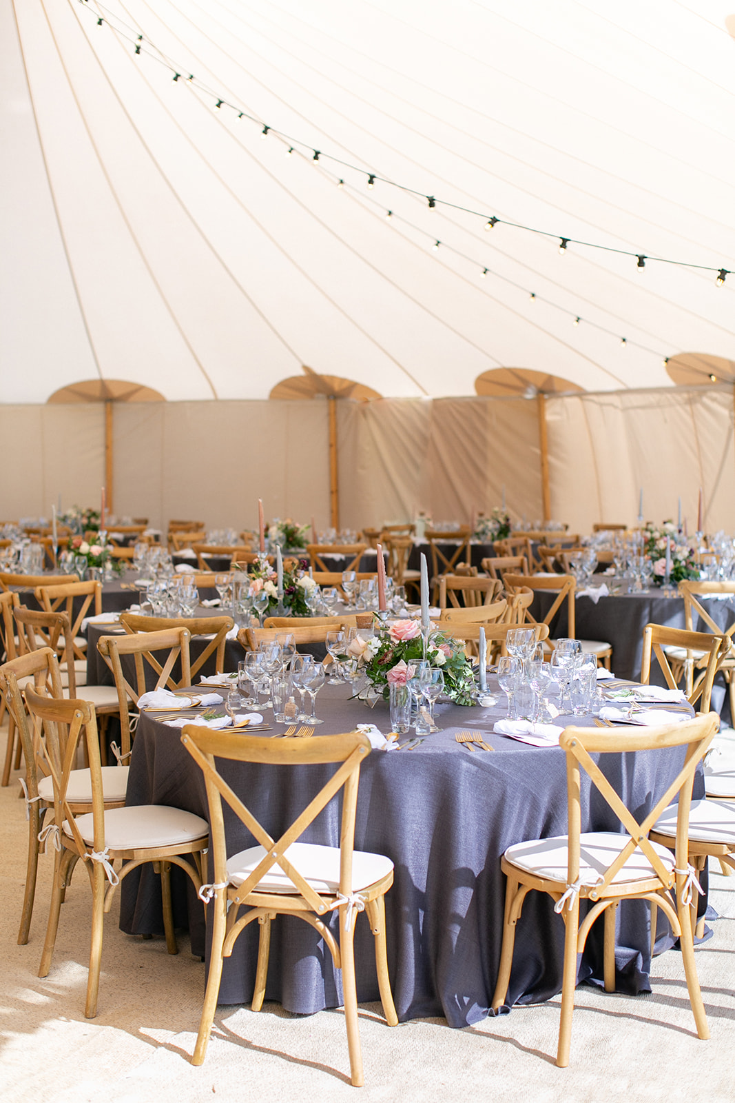 The Sperry Tent interior for Suzie & Charlie's Wedding Reception